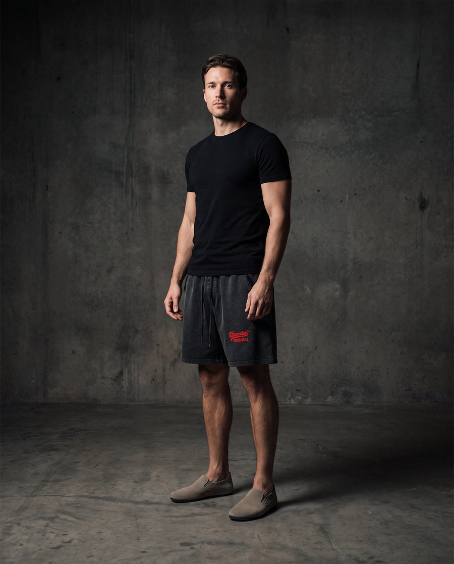 Unmuted Vintage Wash Raw-Edge Shorts