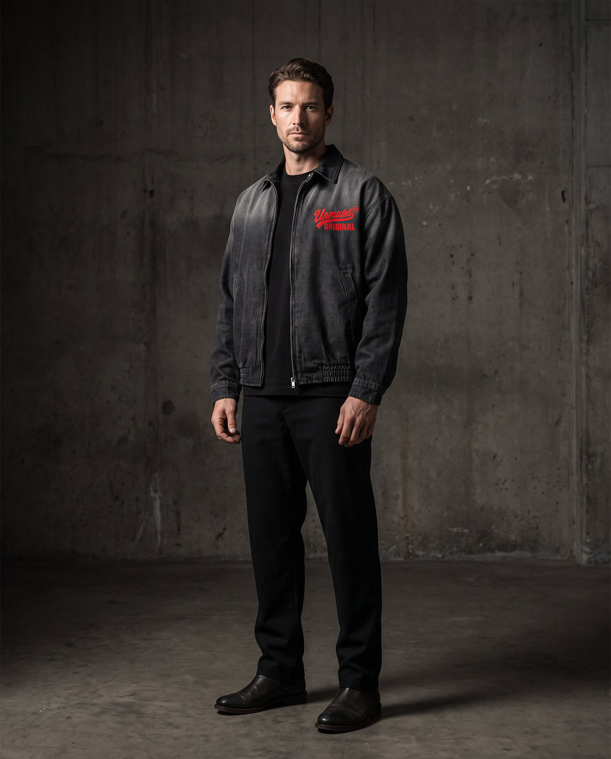 Unmuted Lightweight Full-Zip Denim Jacket – Vintage Wash