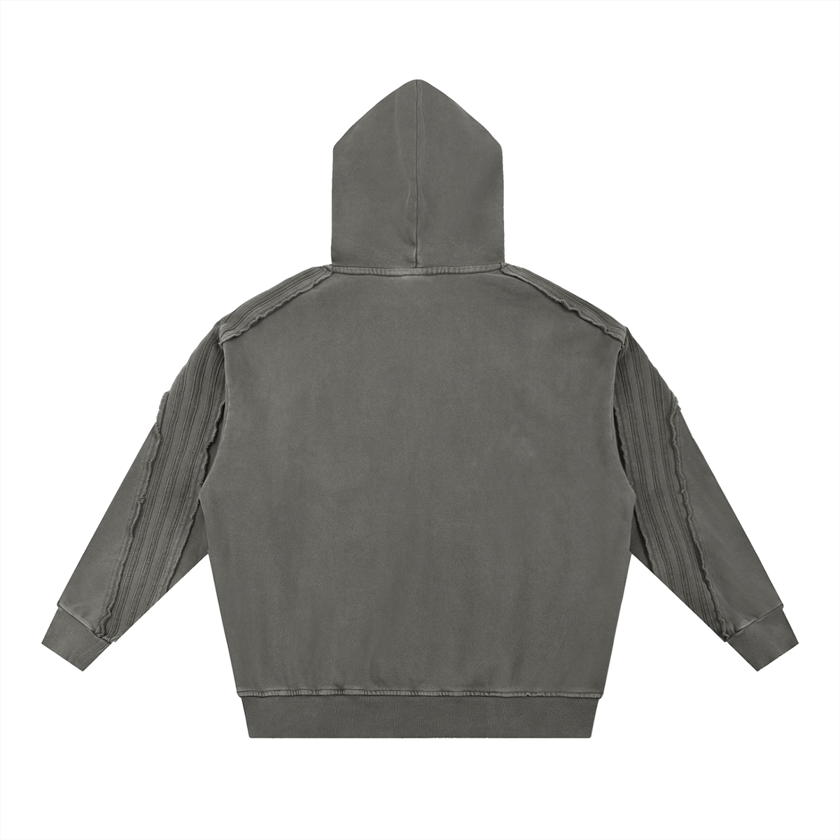 Unmuted Snow Washed Raw-Edge Hoodie