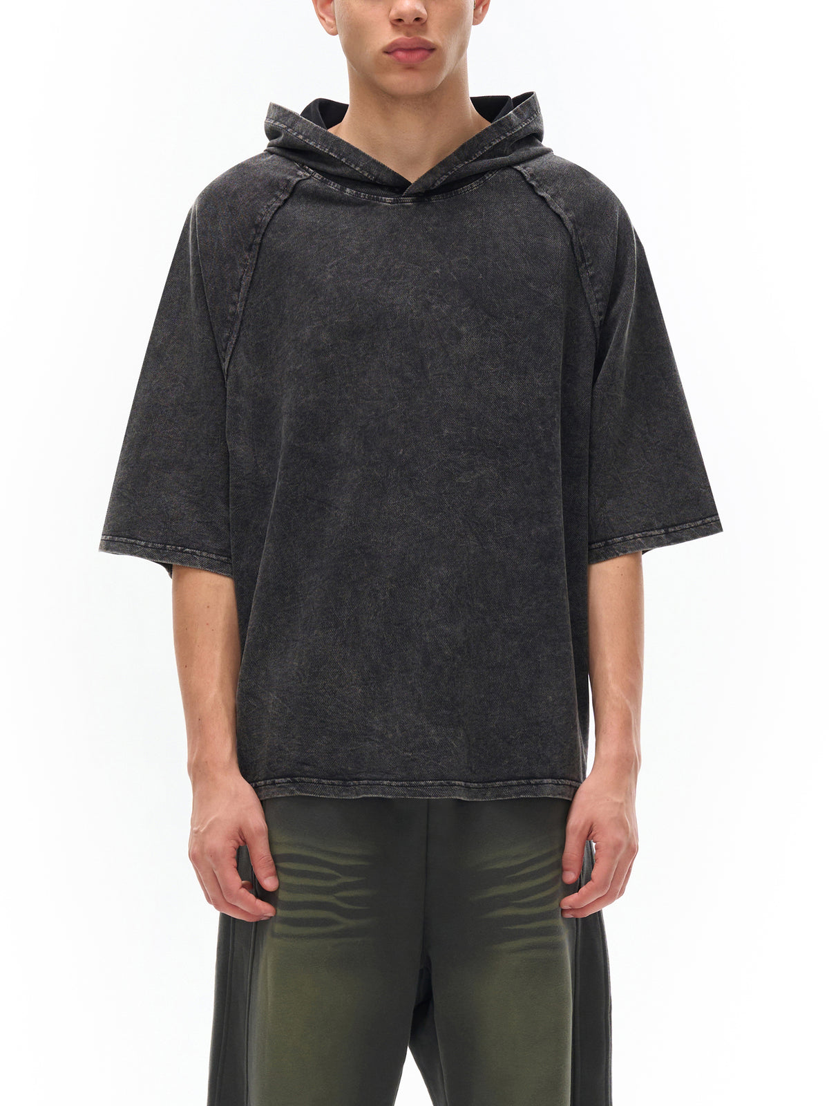 Unmuted Snow Washed Hooded T-Shirt