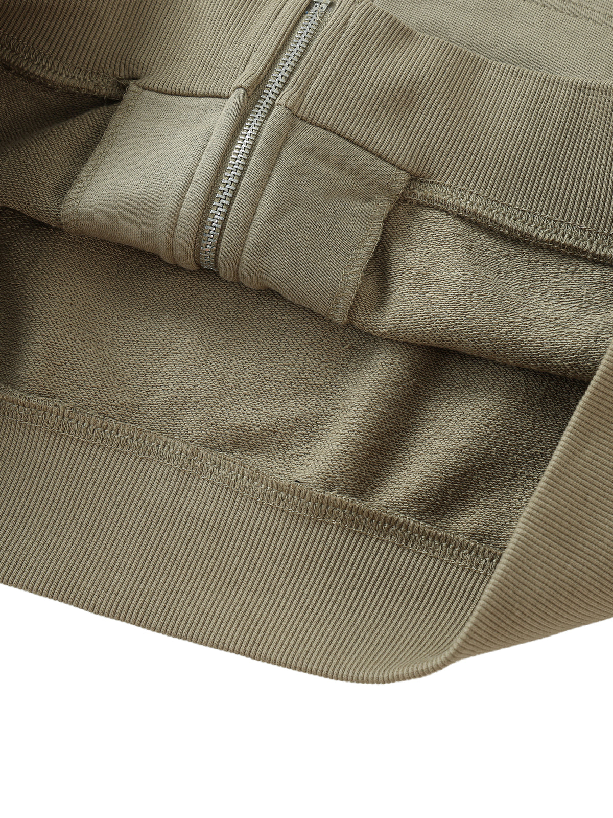 Unmuted Drop-Shoulder Zip-Up Hoodie