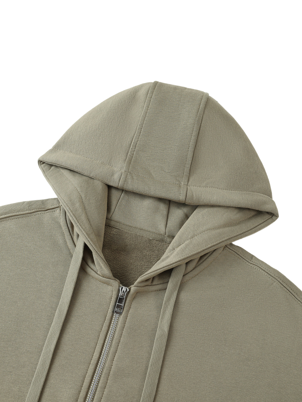 Unmuted Drop-Shoulder Zip-Up Hoodie