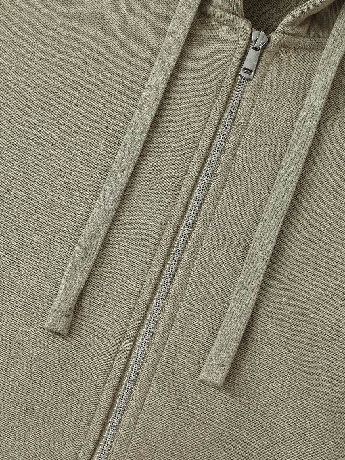 Unmuted Drop-Shoulder Zip-Up Hoodie