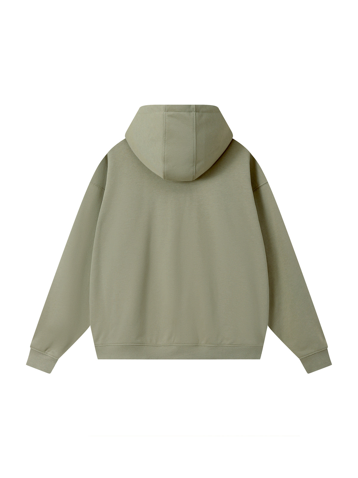 Unmuted Drop-Shoulder Zip-Up Hoodie