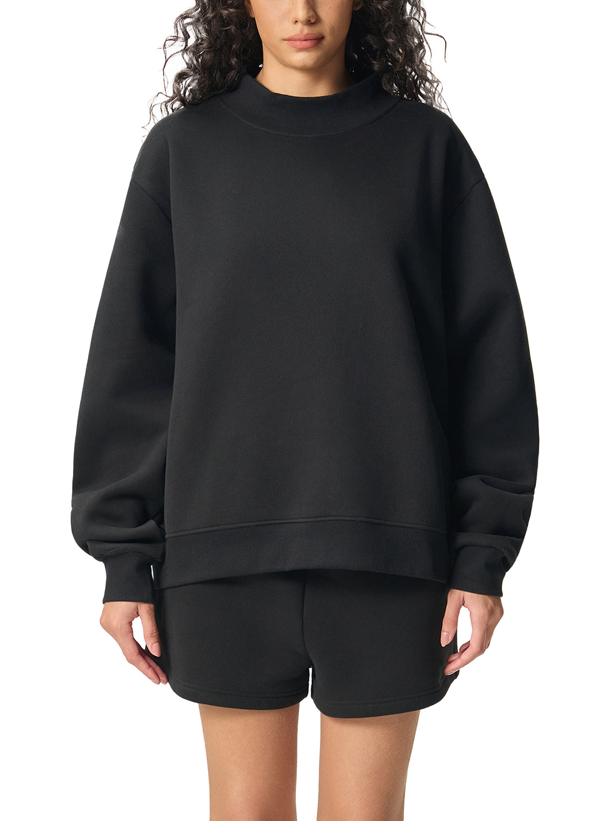 Unmuted Fleece Mock-Neck Sweatshirt