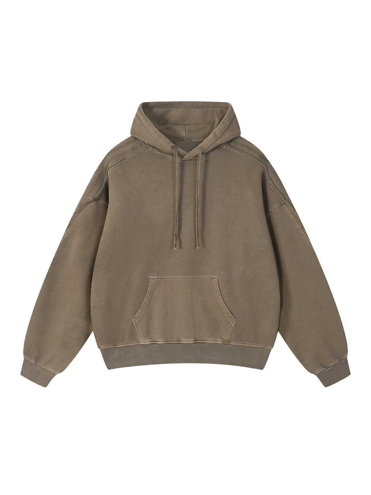 Unmuted Snow Washed Raw-Edge Hoodie