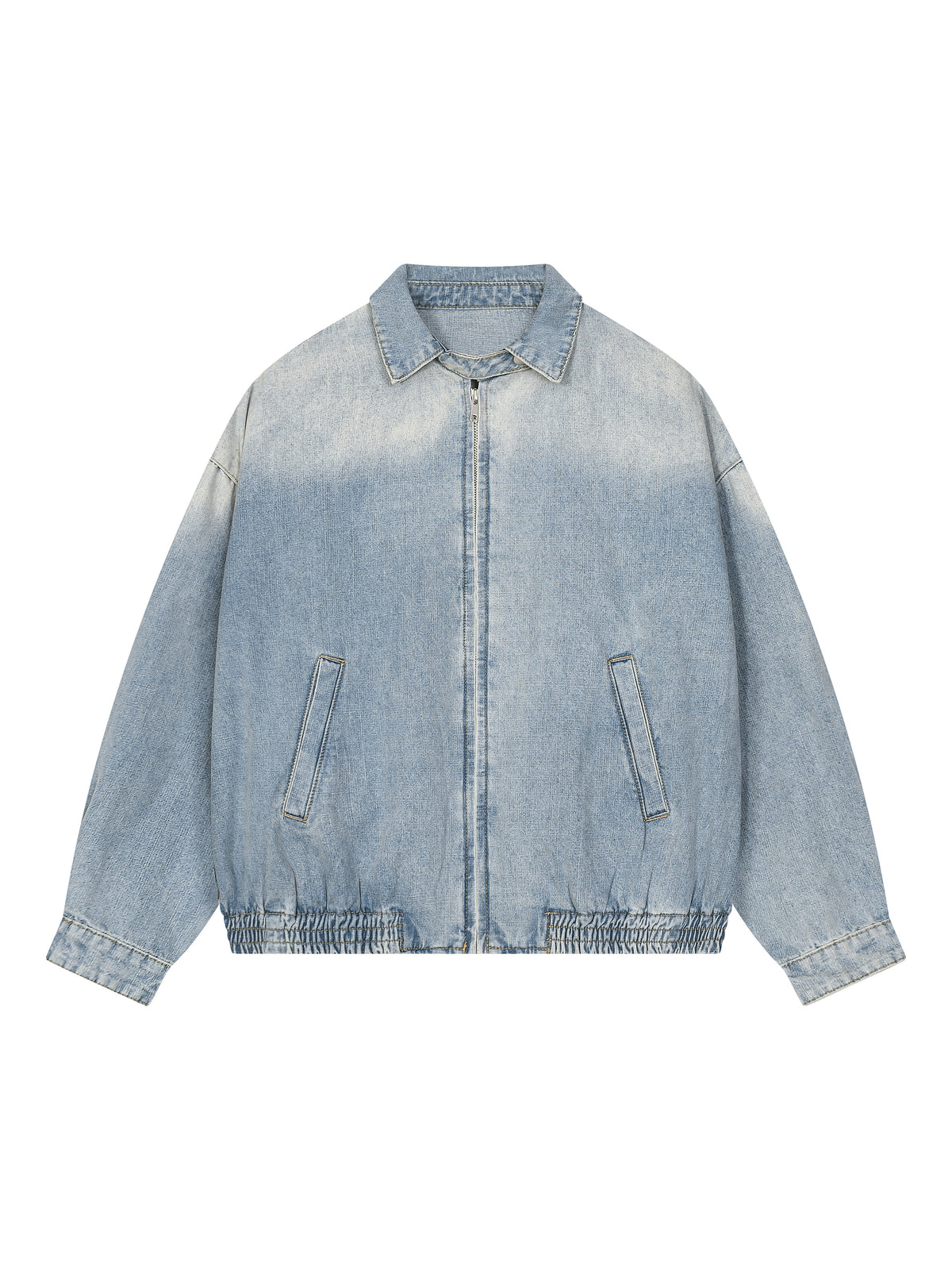 Unmuted Lightweight Full-Zip Denim Jacket – Vintage Wash