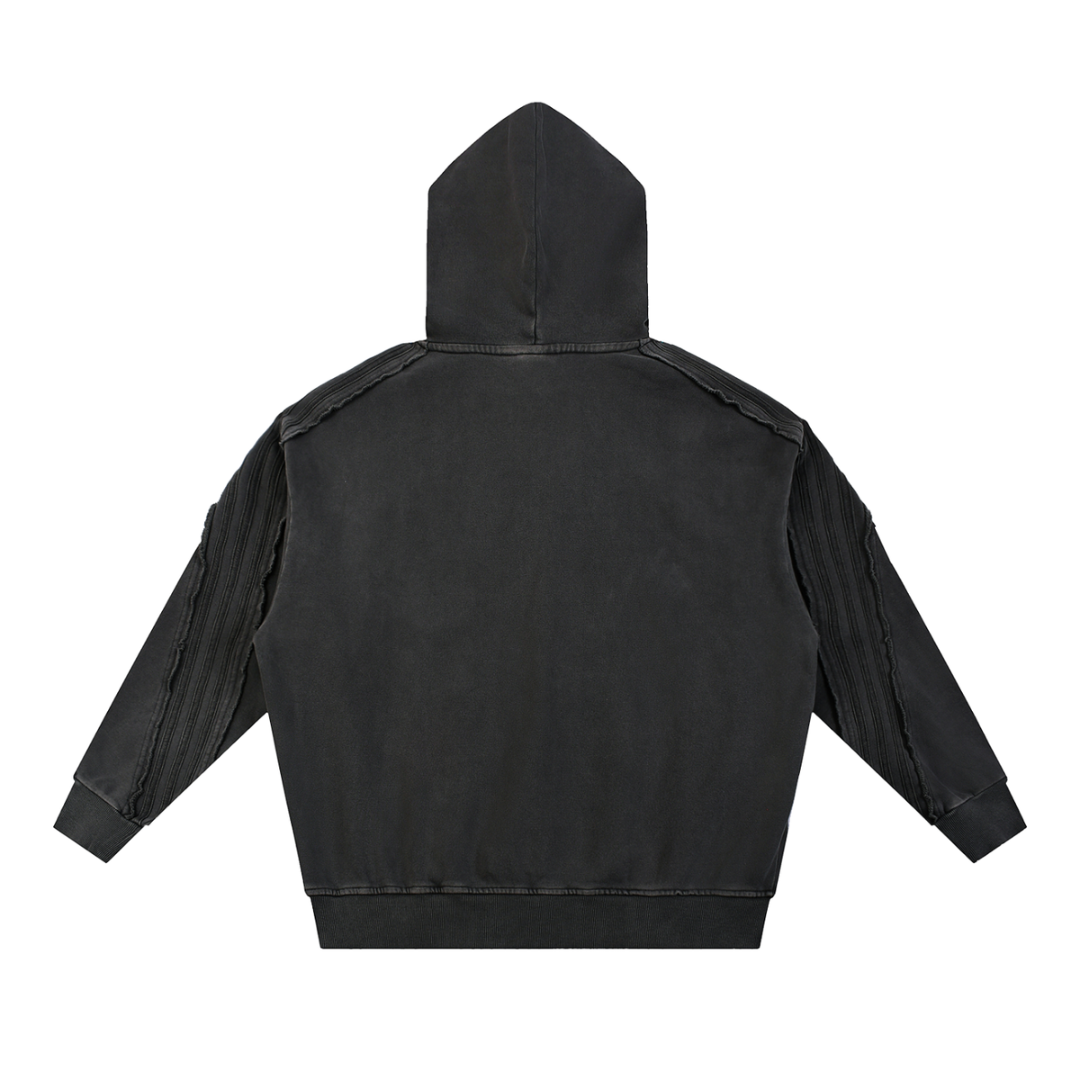 Unmuted Snow Washed Raw-Edge Hoodie