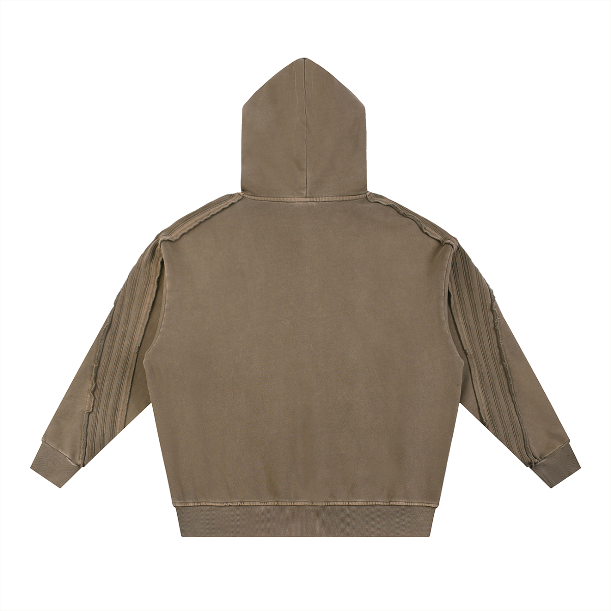 Unmuted Snow Washed Raw-Edge Hoodie