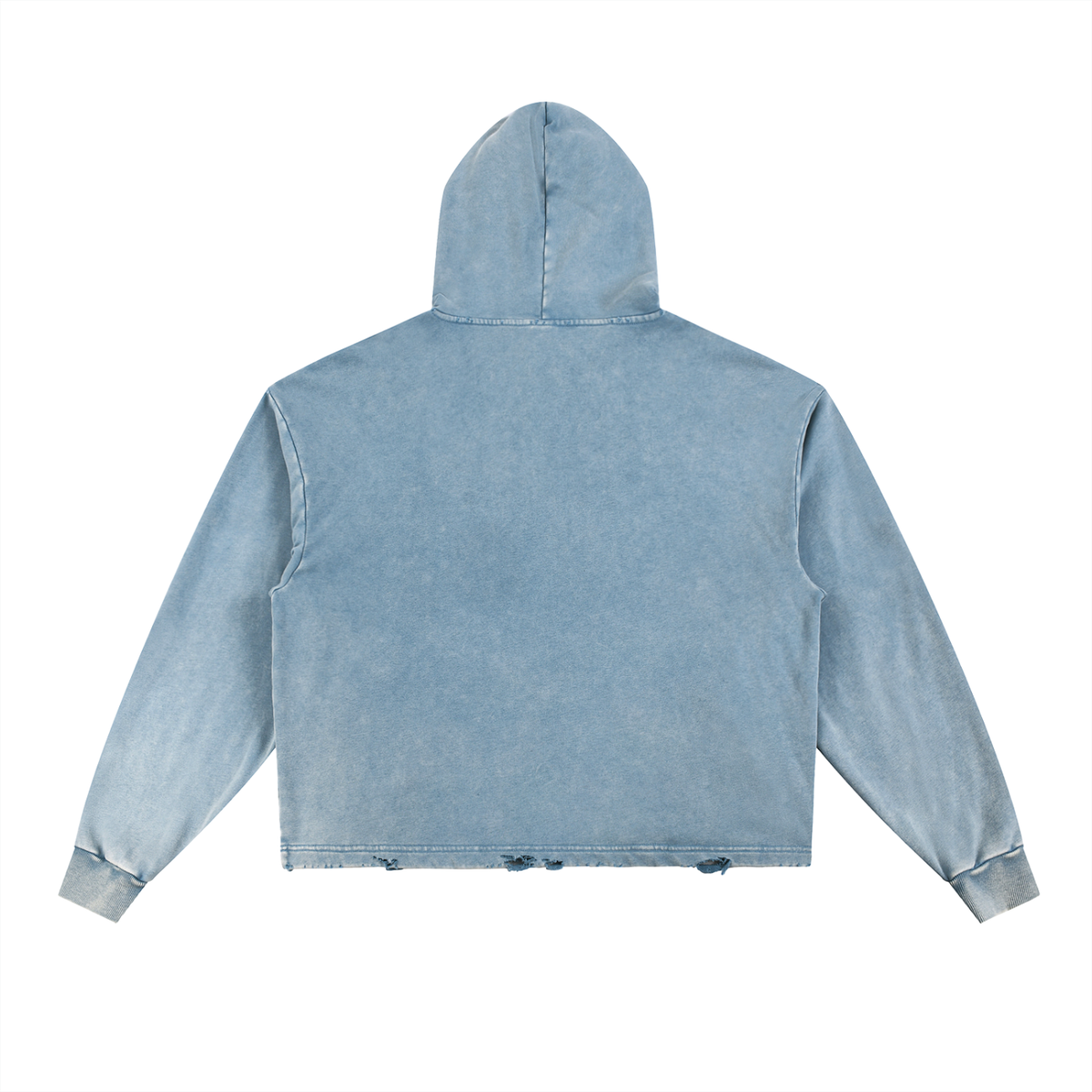 Unmuted Vintage Washed Frayed-Hem Hoodie