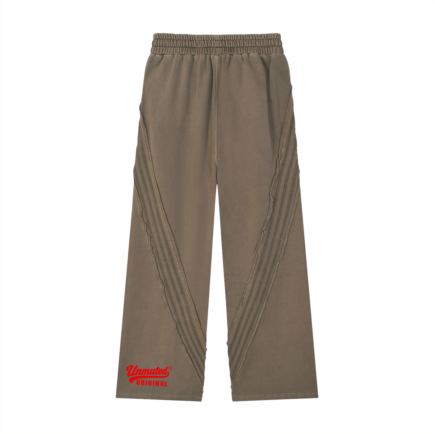 Unmuted Snow Washed Tape Raw Edge Sweatpants