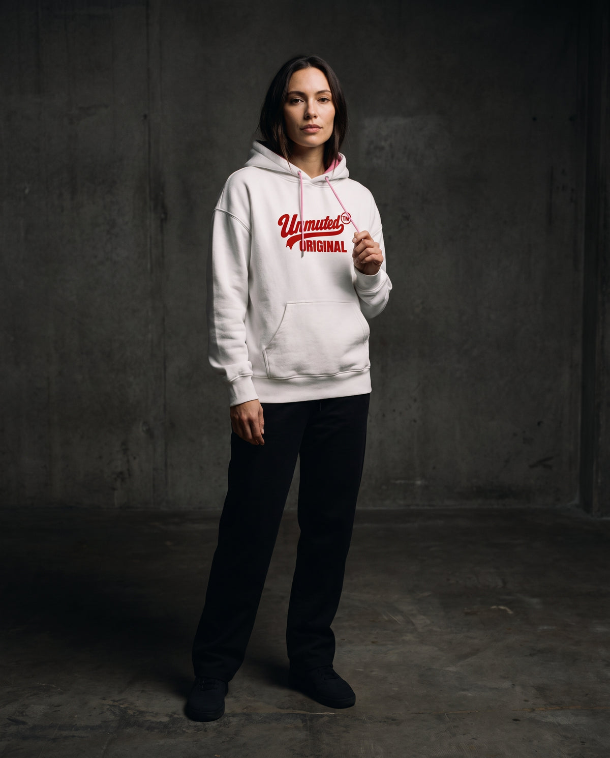 Unmuted Female Contrast Drawstring Hoodie