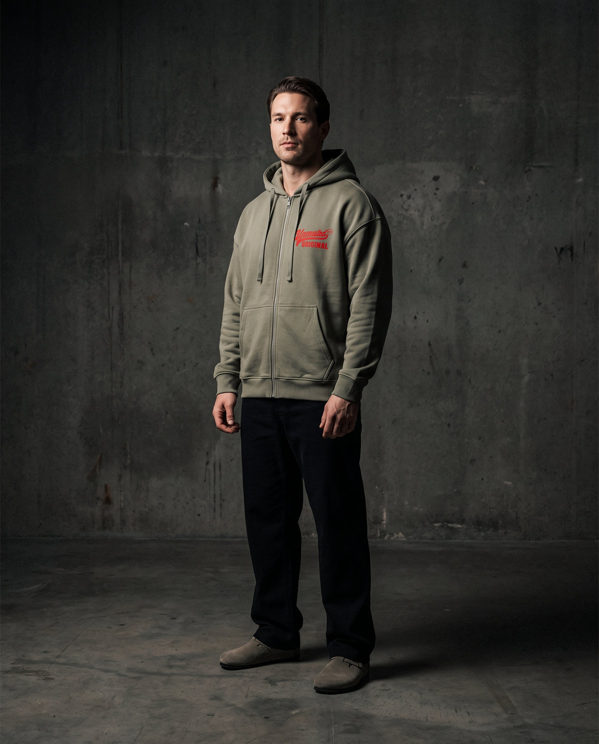 Unmuted Original Drop-Shoulder Zip-Up Hoodie by Unmuted Original - Mild Apricot