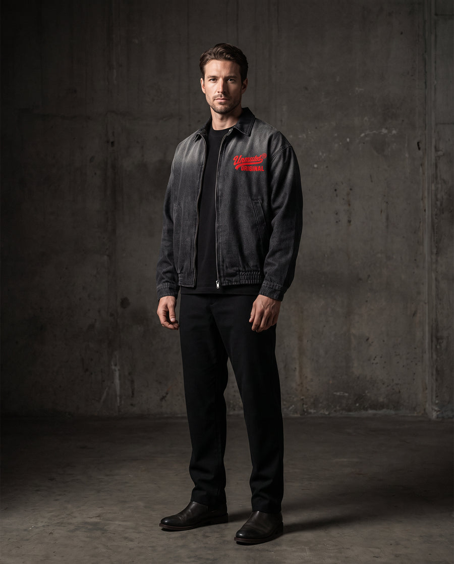 Unmuted Lightweight Full-Zip Denim Jacket – Vintage Wash