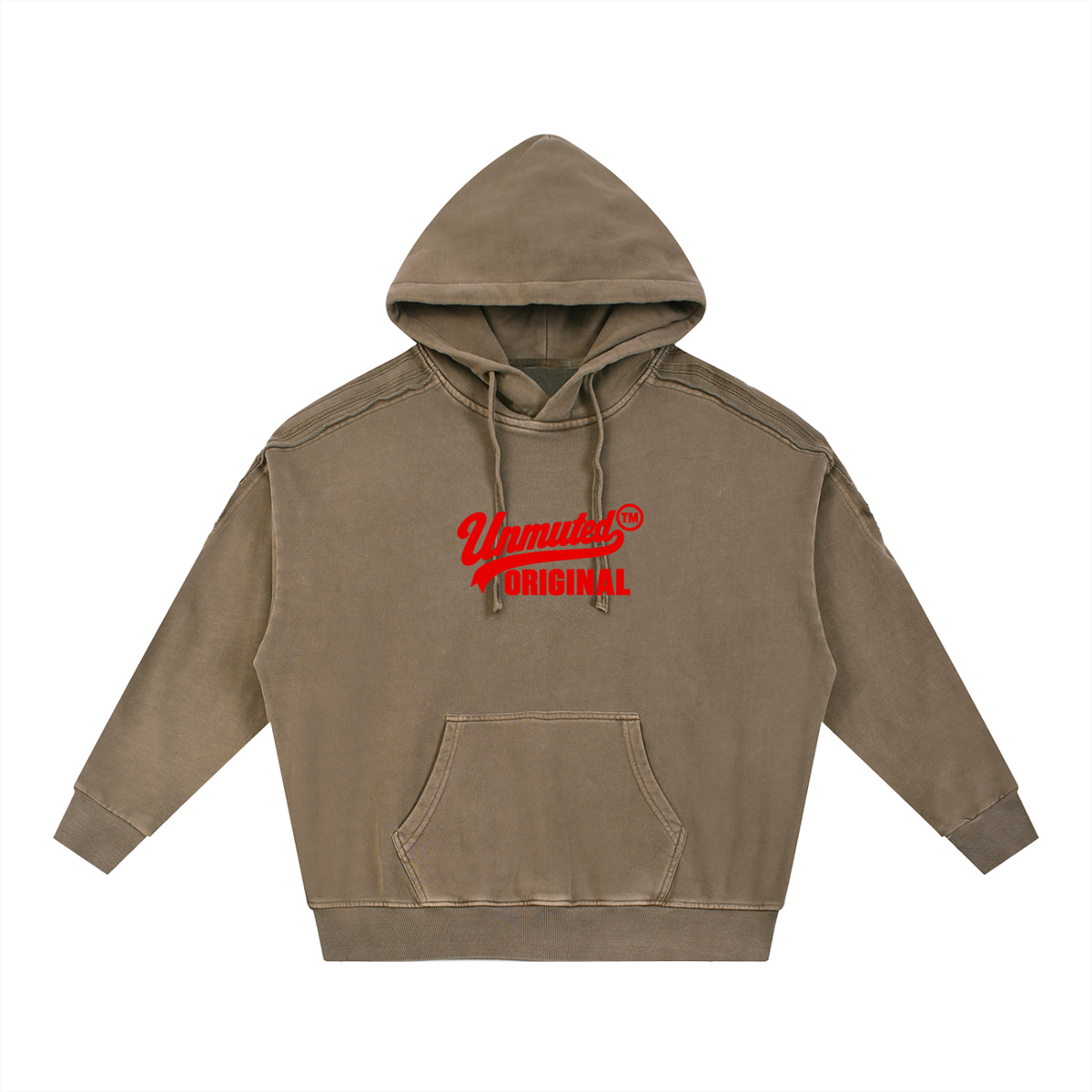 Unmuted Snow Washed Raw-Edge Hoodie