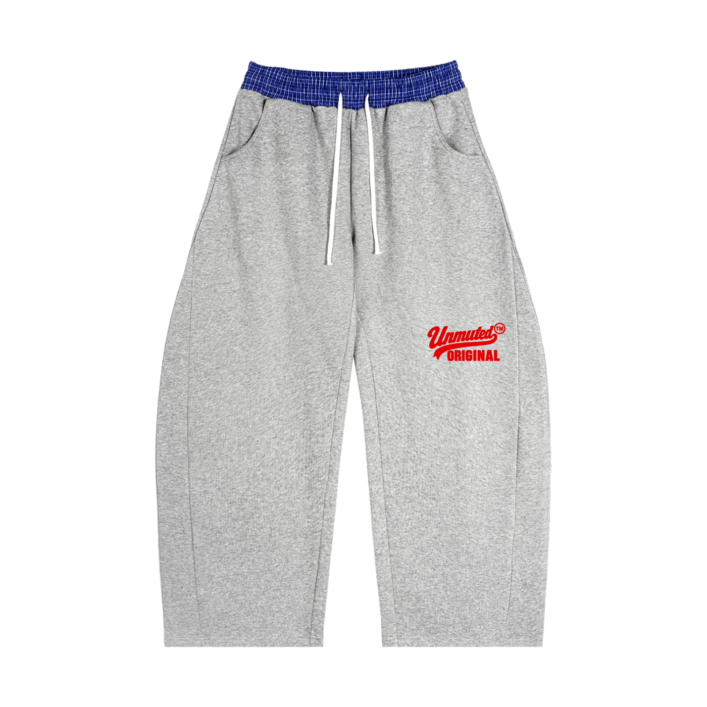 Unmuted Plaid Waistband Barrel Sweatpants