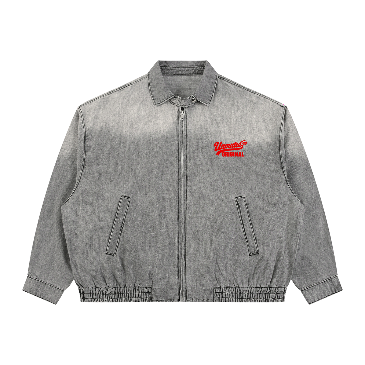 Unmuted Lightweight Full-Zip Denim Jacket – Vintage Wash