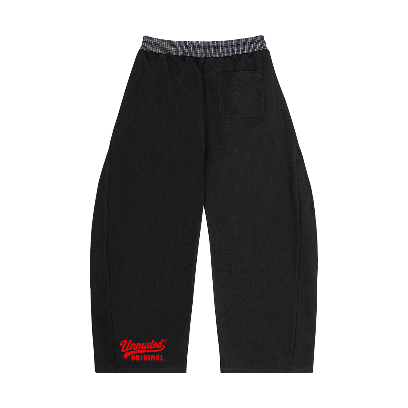 Unmuted Plaid Waistband Barrel Sweatpants