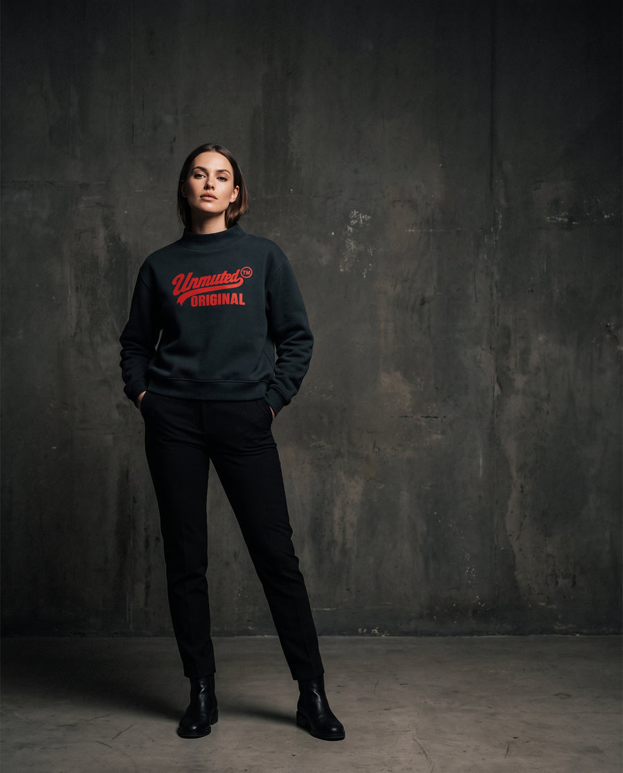 Unmuted Fleece Mock-Neck Sweatshirt