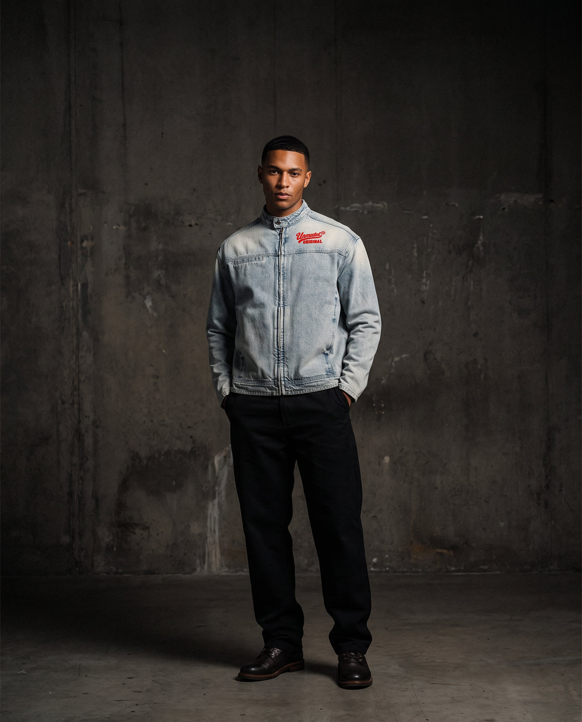 Unmuted Original Premium Cotton Vintage Wash Zip Jacket by Unmuted Original - Blue