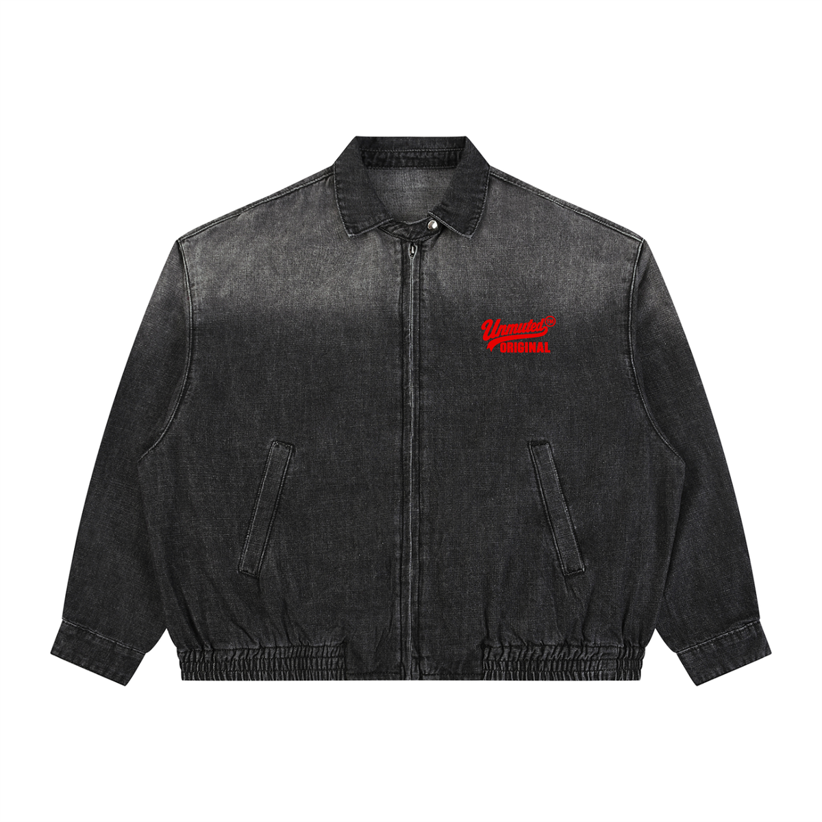 Unmuted Lightweight Full-Zip Denim Jacket – Vintage Wash