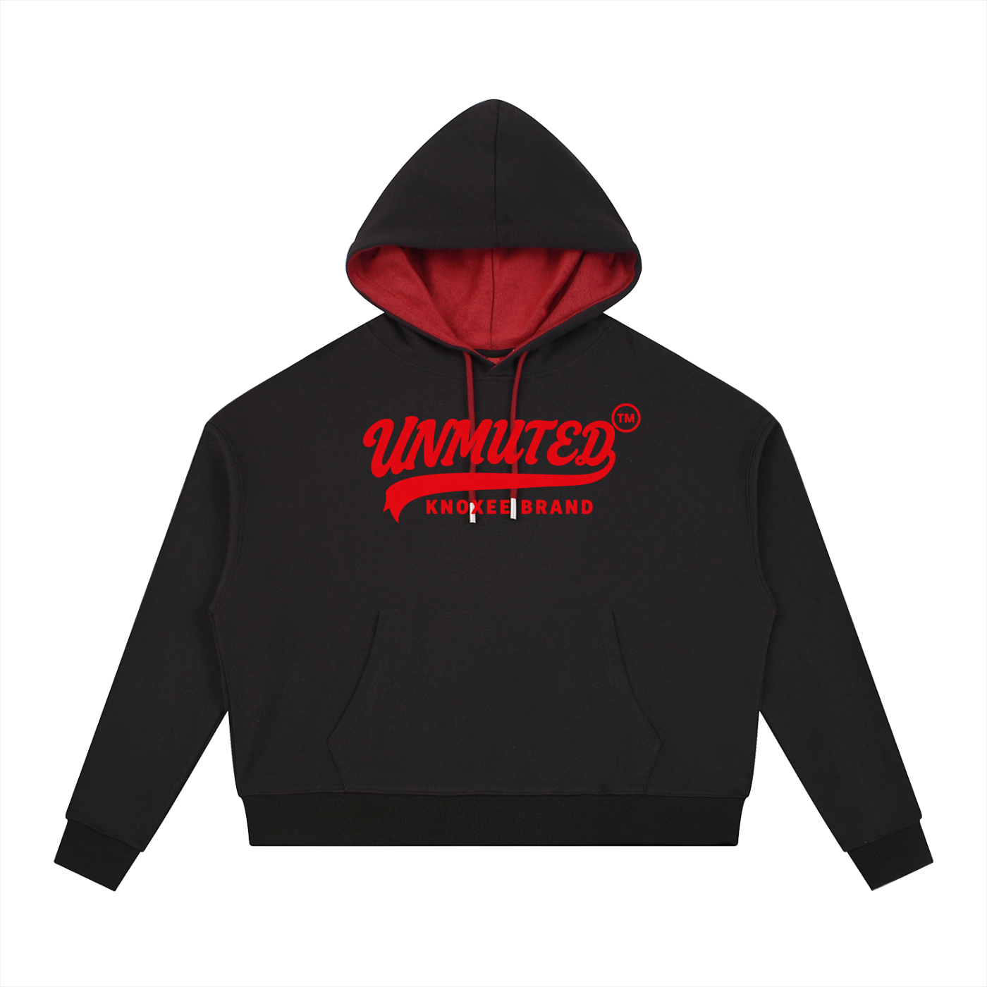 Unmuted Contrast Drawstring Hoodie