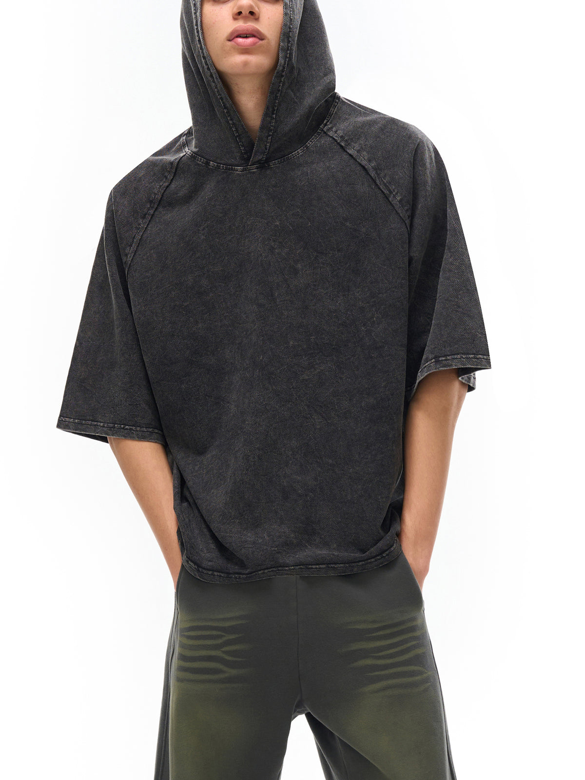 Unmuted Snow Washed Hooded T-Shirt