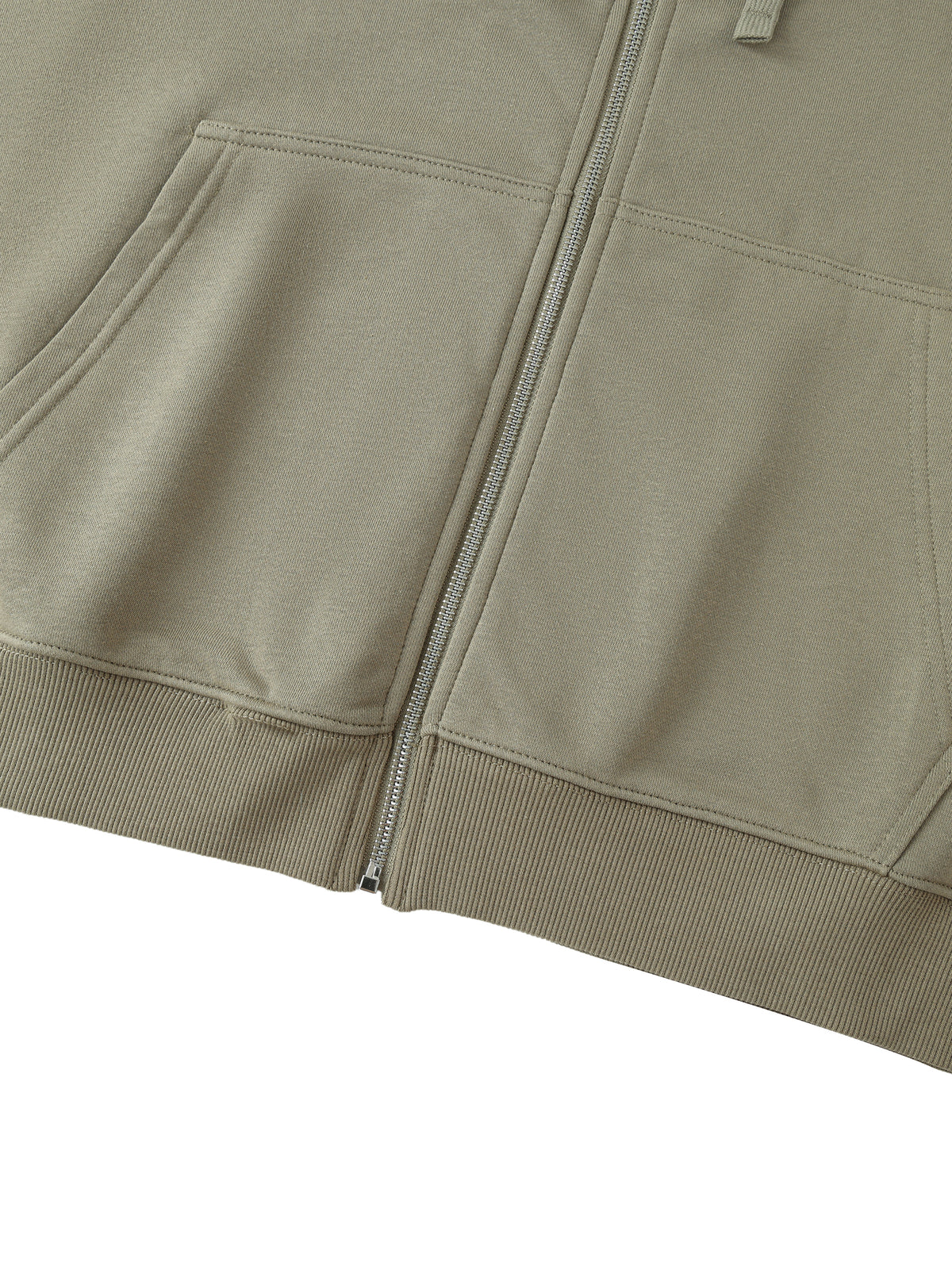 Unmuted Drop-Shoulder Zip-Up Hoodie