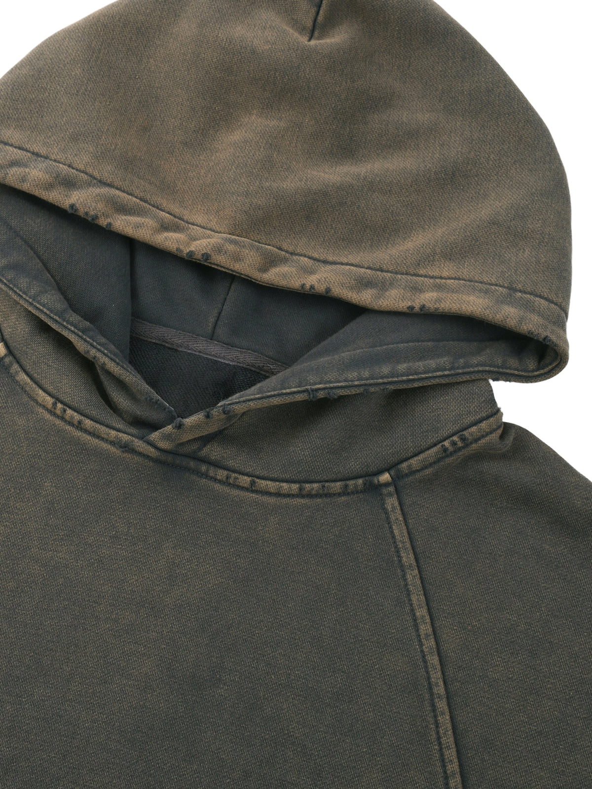 Unmuted Vintage Washed Frayed-Hem Hoodie