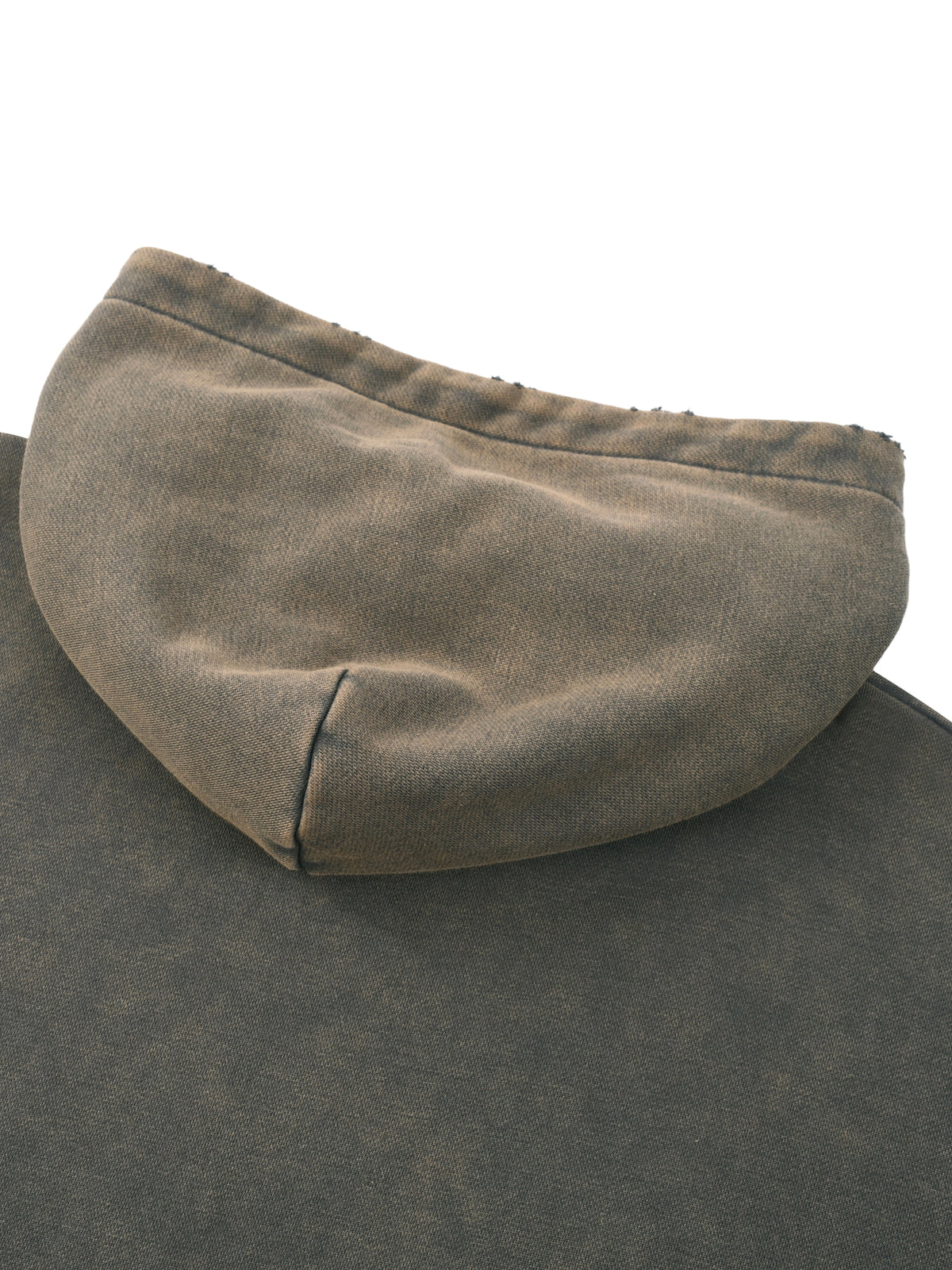 Unmuted Vintage Washed Frayed-Hem Hoodie