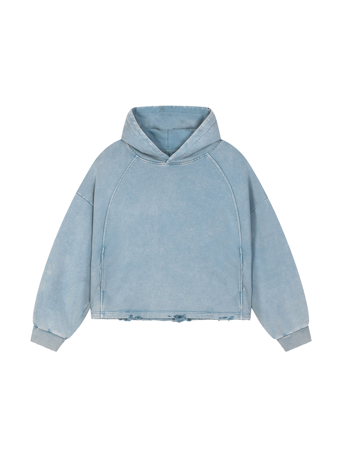 Unmuted Vintage Washed Frayed-Hem Hoodie