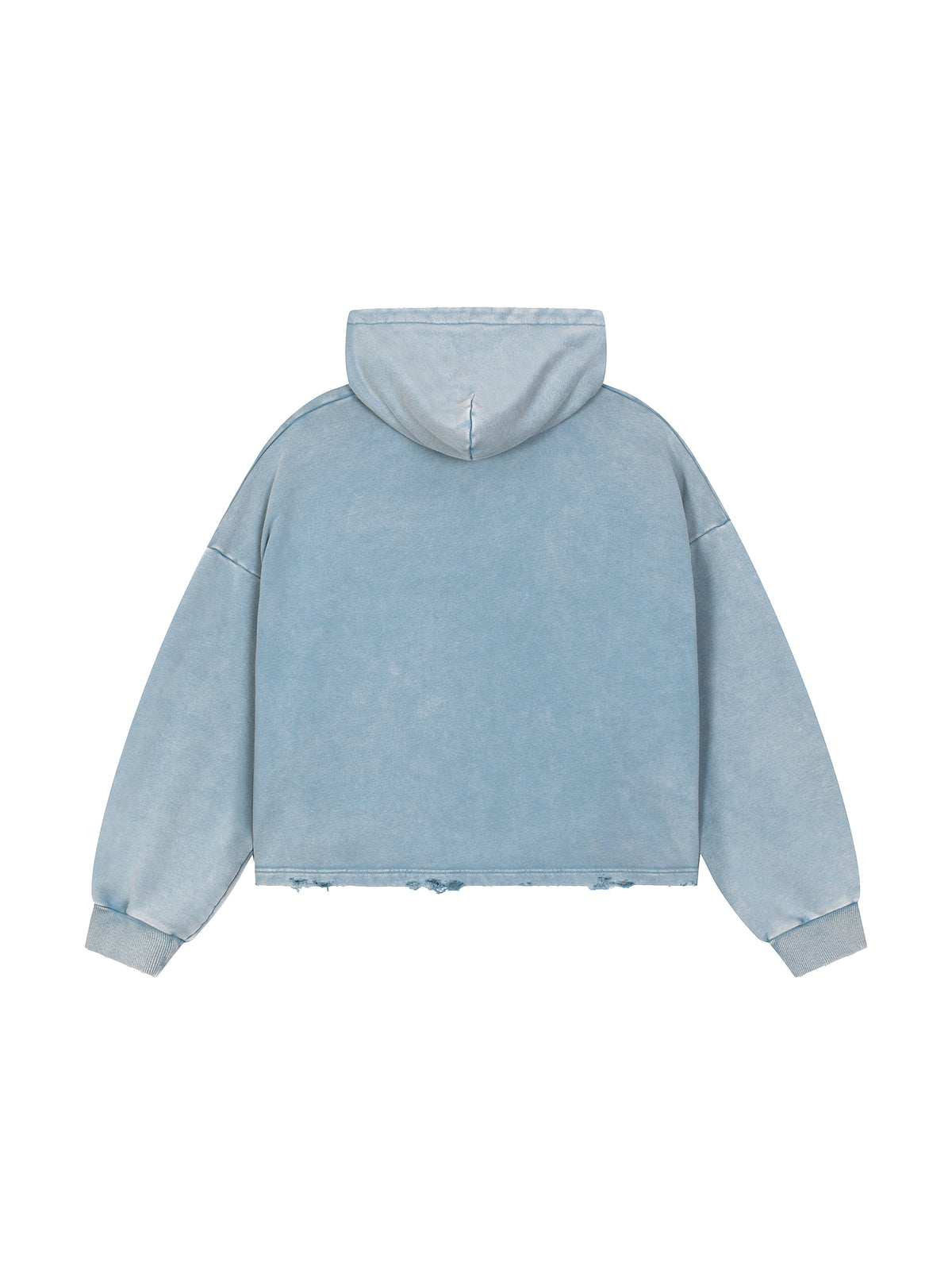 Unmuted Vintage Washed Frayed-Hem Hoodie