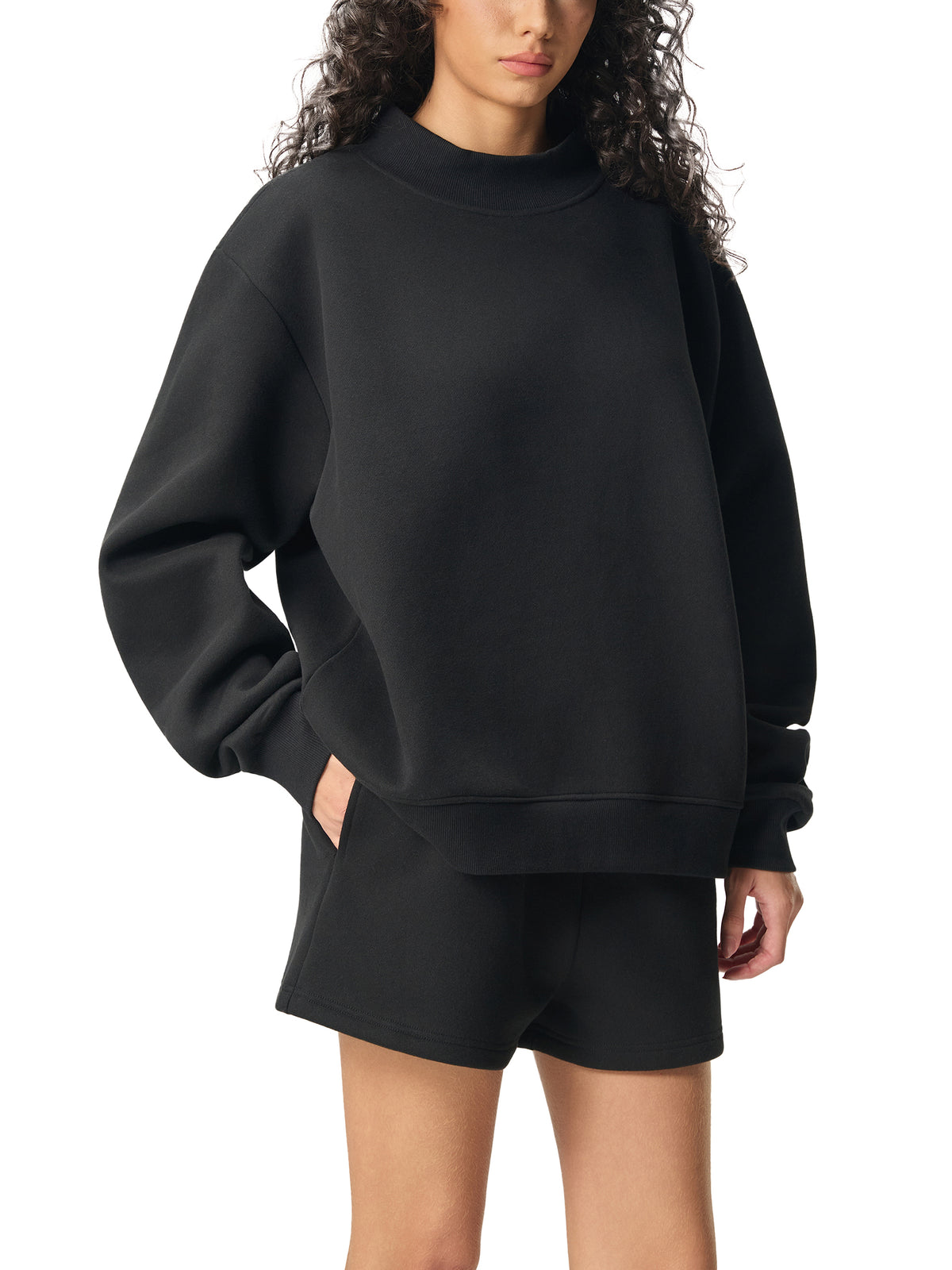 Unmuted Fleece Mock-Neck Sweatshirt