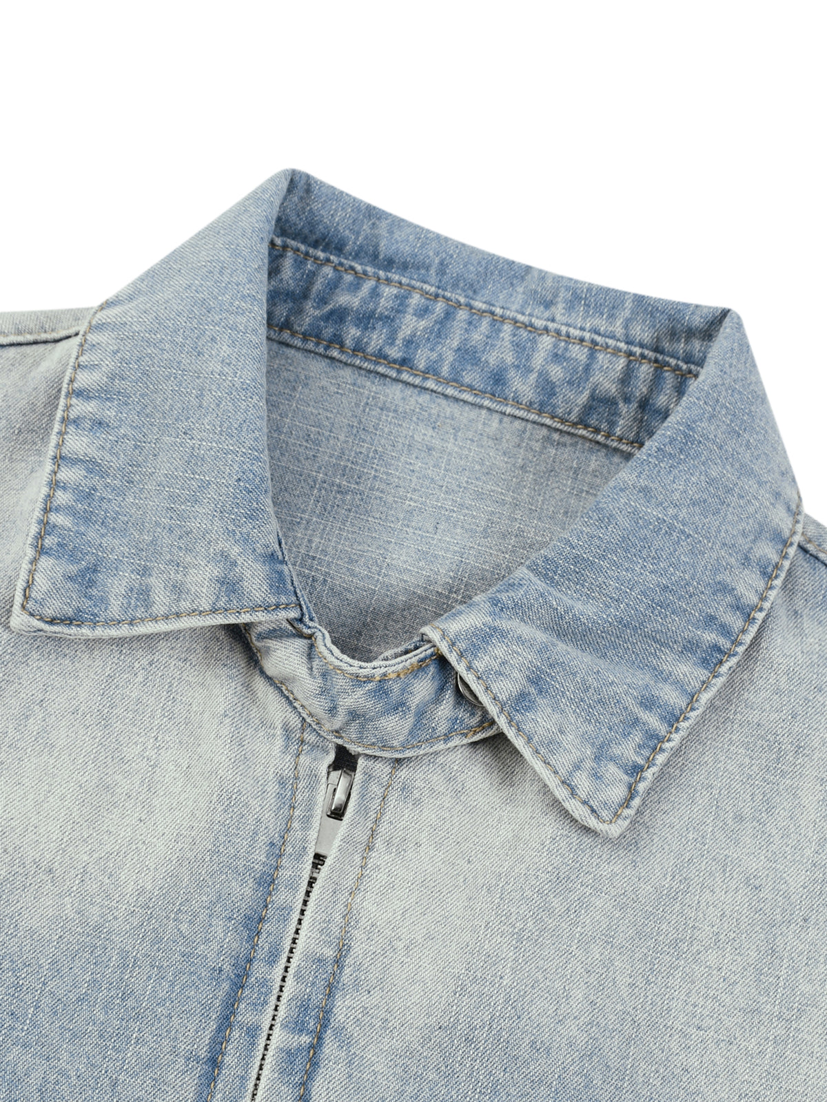Unmuted Lightweight Full-Zip Denim Jacket – Vintage Wash