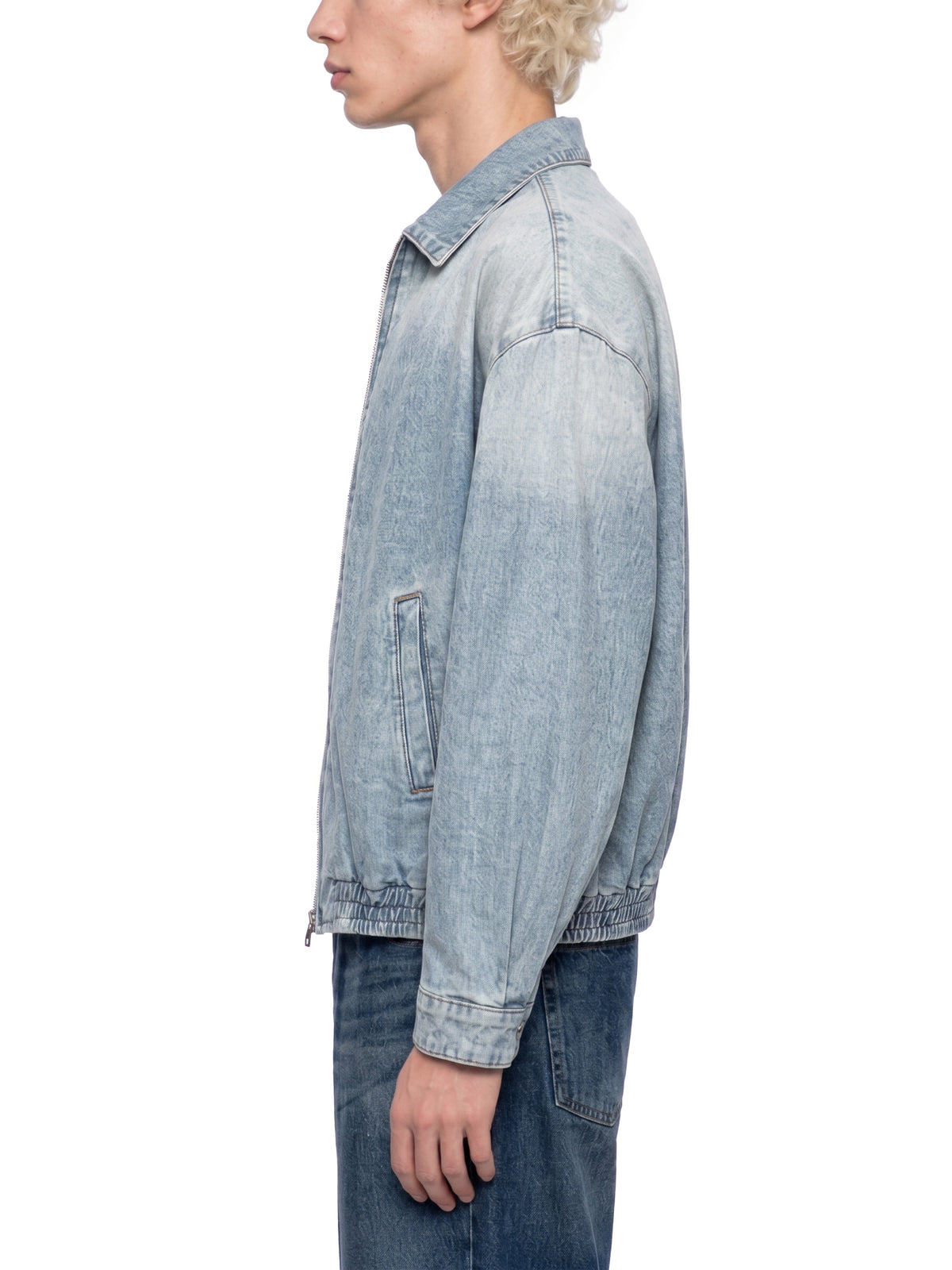 Unmuted Lightweight Full-Zip Denim Jacket – Vintage Wash