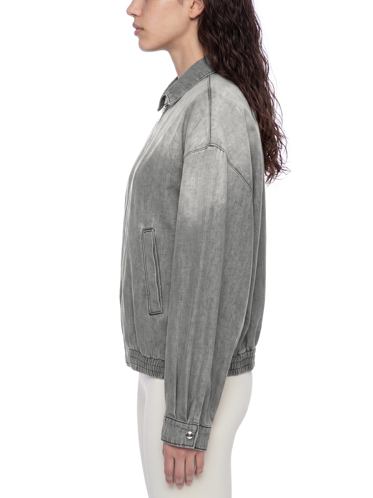 Unmuted Lightweight Full-Zip Denim Jacket – Vintage Wash
