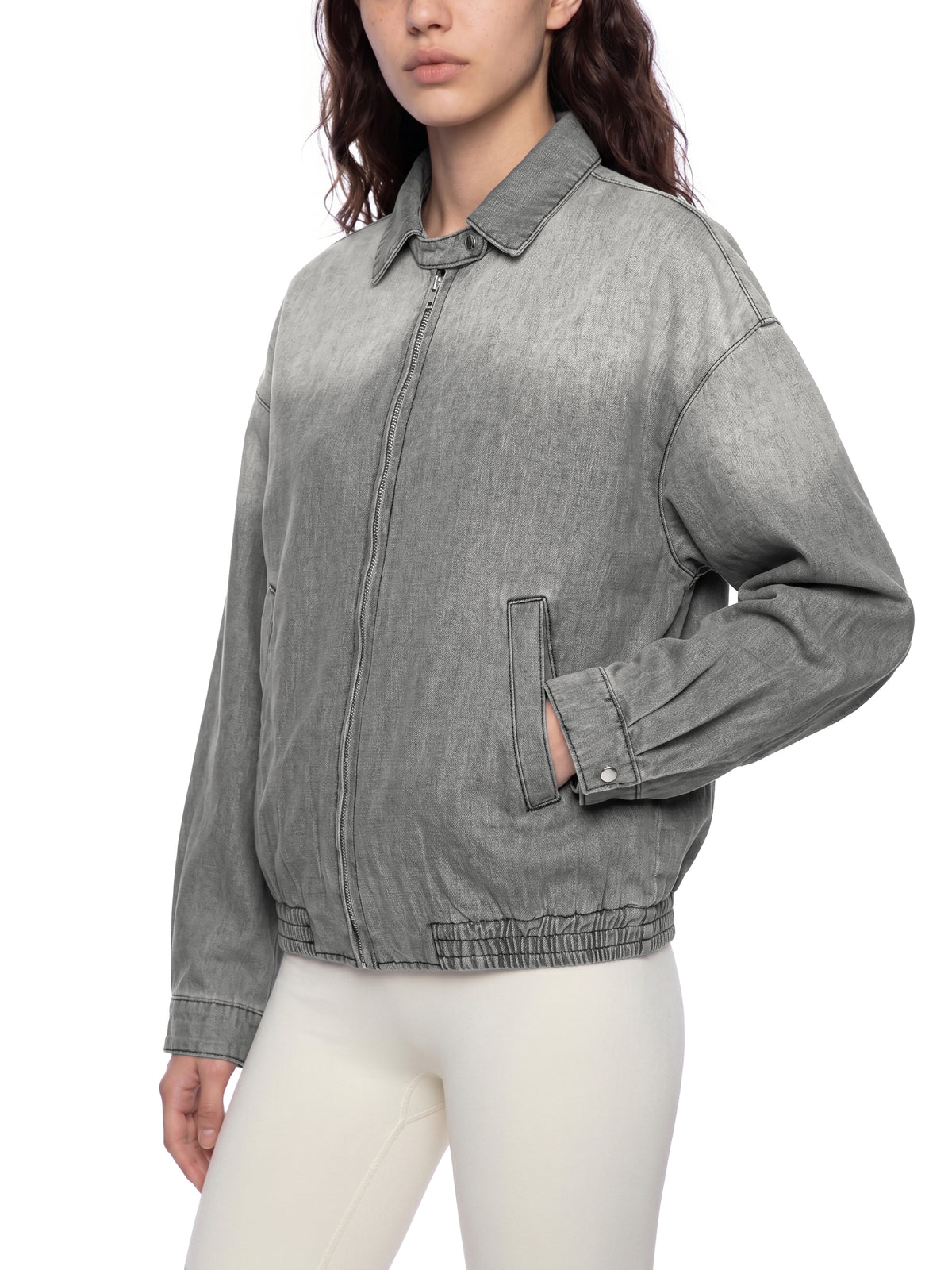 Unmuted Lightweight Full-Zip Denim Jacket – Vintage Wash
