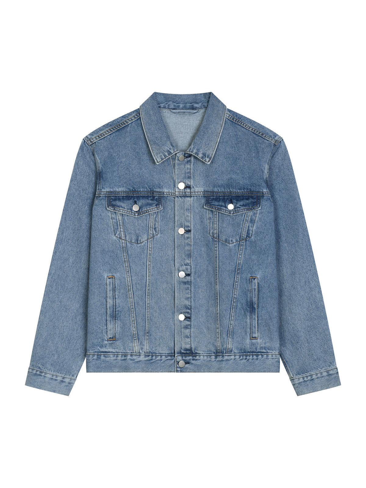 Unmuted Heavyweight Vintage Wash Denim Jacket – Unisex