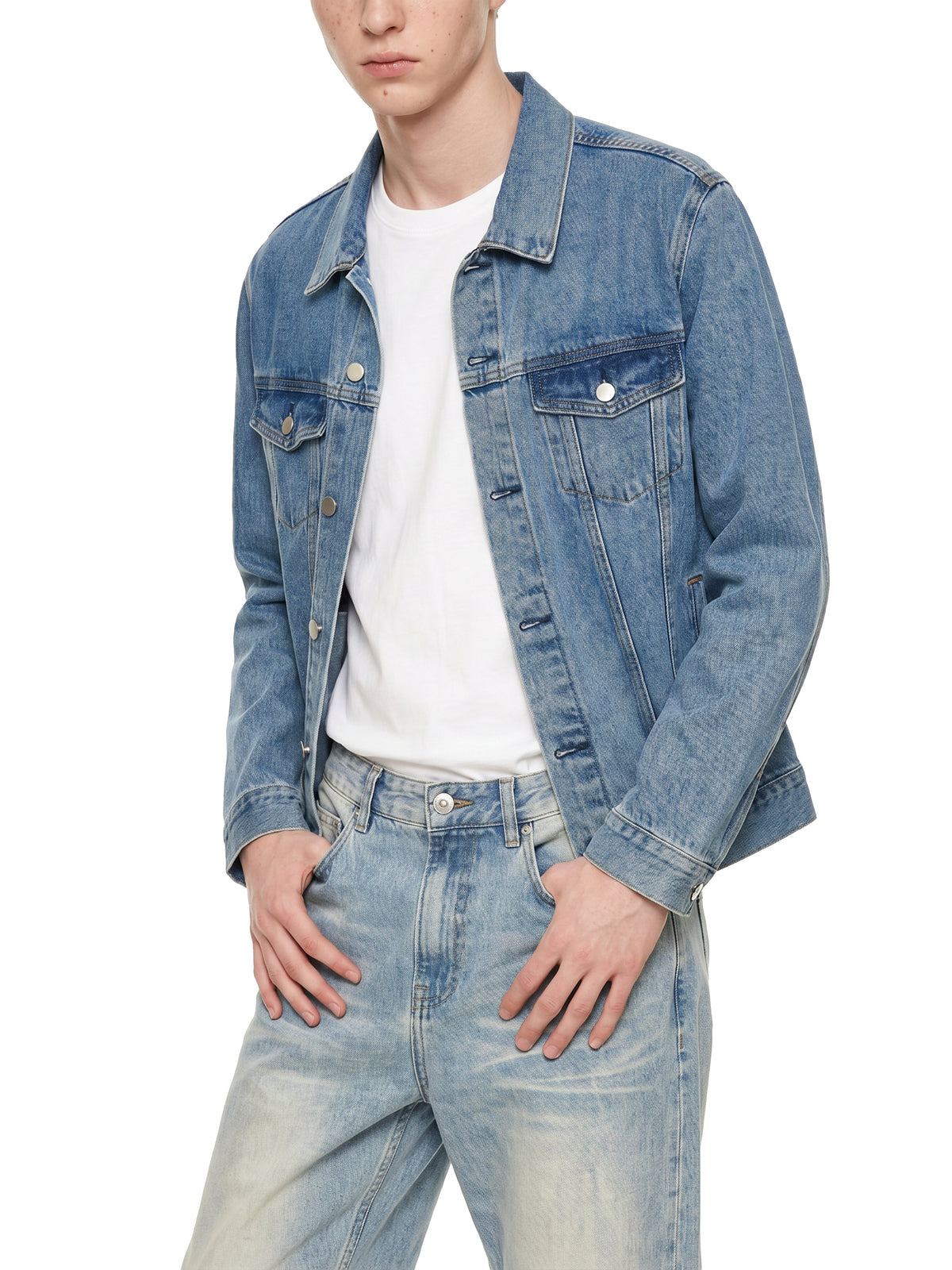 Unmuted Heavyweight Vintage Wash Denim Jacket – Unisex